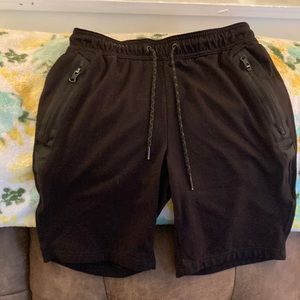 Black zipper pocket shorts. Like new